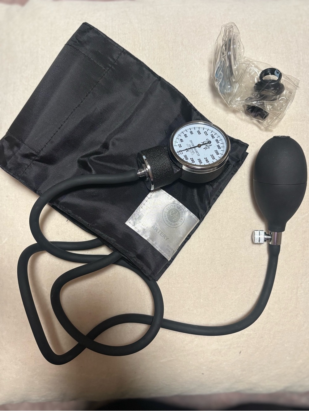Manual Blood Pressure Sphygmomanometer - Black